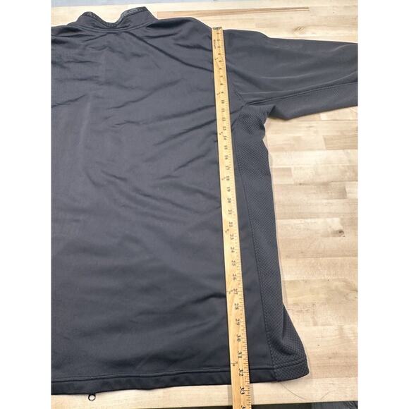 Vintage Nike Air Jordan Track Jacket Mens 2XL Black Full Zip Mock Neck Pocket - Picture 7 of 10